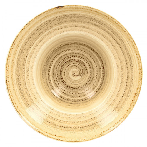Assiette extra creuse rond beige porcelaine vitrifiée Ø 26,1 cm Twirl Rak