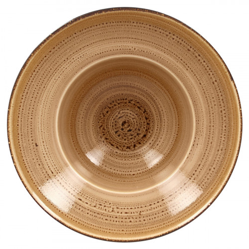 Assiette extra creuse rond beige porcelaine vitrifiée Ø 26,1 cm Twirl Rak