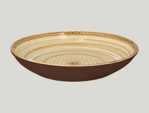 Assiette coupe creuse rond beige porcelaine vitrifiée Ø 36,2 cm Twirl Rak