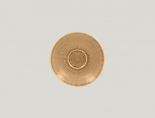 Sous tasse à café rond marron porcelaine vitrifiée Ø 17 cm Twirl Rak