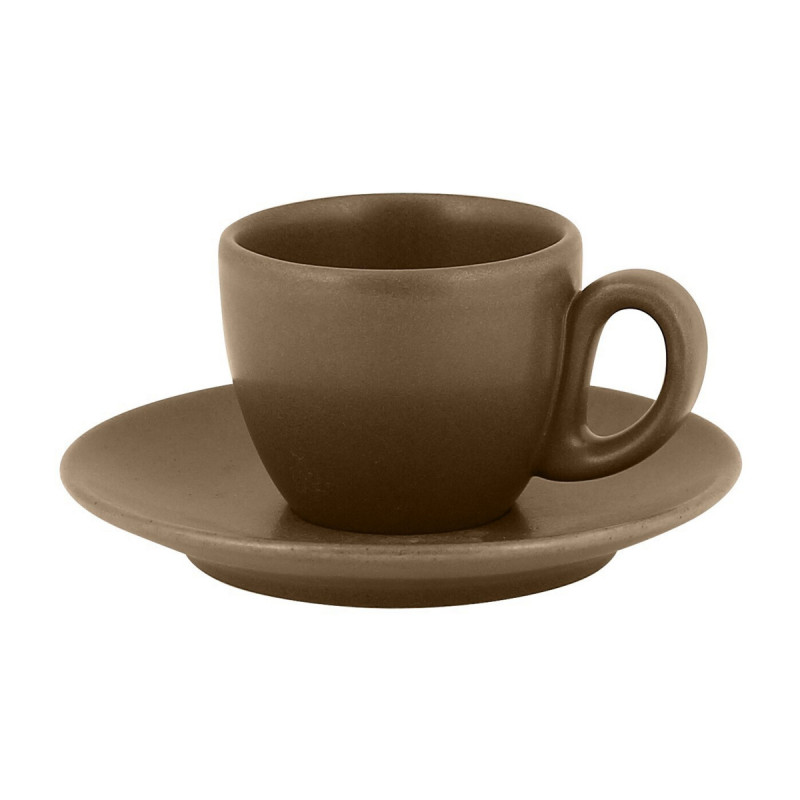 Tasse expresso marron porcelaine vitrifiée 8 cl Ø 6,5 cm Genesis Rak