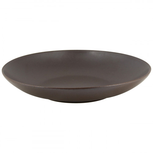 Assiette coupe creuse rond brun porcelaine vitrifiée Ø 22,2 cm Genesis Rak