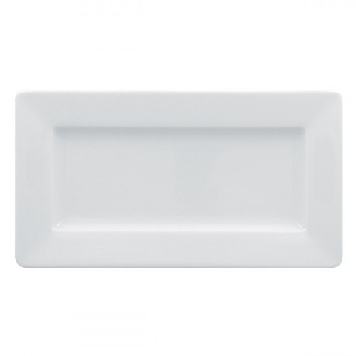Assiette plate rectangulaire blanc porcelaine vitrifiée 24x12,5 cm Access Rak