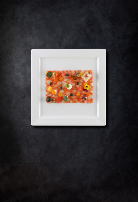 Assiette plate carré blanc porcelaine vitrifiée 24x24 cm Access Rak