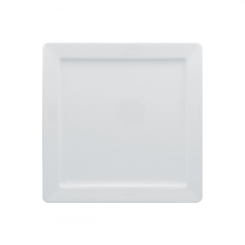 Assiette plate carré blanc porcelaine vitrifiée 27,1x27,1 cm Access Rak