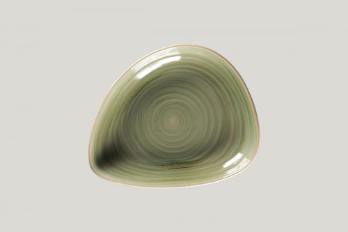 Assiette coupe creuse triangulaire Emerald porcelaine vitrifiée 23,8x19,6 cm Rakstone Spot Rak