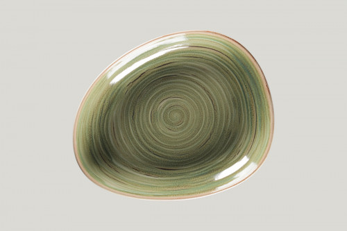 Assiette coupe creuse triangulaire Emerald porcelaine vitrifiée 27,8x22,7 cm Rakstone Spot Rak