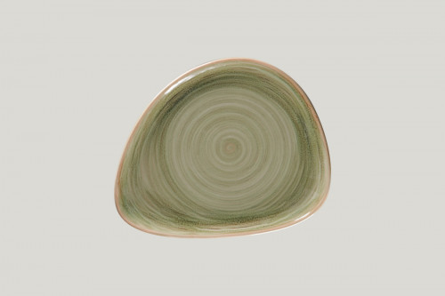 Assiette coupe plate triangulaire Emerald porcelaine vitrifiée 24x19,4 cm Rakstone Spot Rak