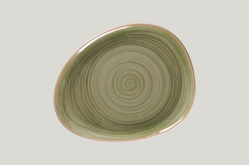 Assiette coupe plate triangulaire Emerald porcelaine vitrifiée 27,9x22,4 cm Rakstone Spot Rak