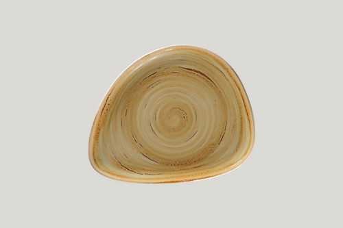 Assiette coupe plate triangulaire Garnet porcelaine vitrifiée 24x19,4 cm Rakstone Spot Rak