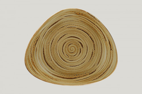 Assiette coupe plate triangulaire Garnet porcelaine vitrifiée 31,4x26,6 cm Rakstone Spot Rak