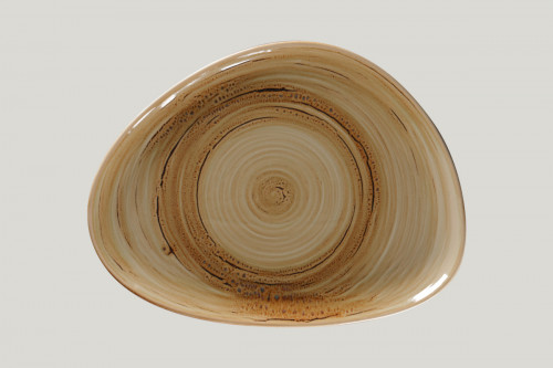 Assiette coupe plate triangulaire Garnet porcelaine vitrifiée 32,6x25 cm Rakstone Spot Rak
