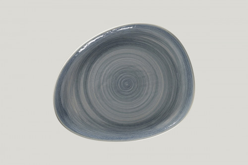 Assiette coupe plate triangulaire Jade porcelaine vitrifiée 27,9x22,4 cm Rakstone Spot Rak