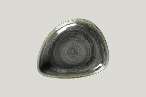 Assiette coupe creuse triangulaire Peridot porcelaine vitrifiée 23,8x19,6 cm Rakstone Spot Rak