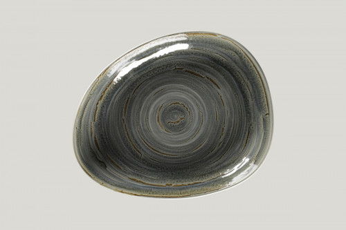 Assiette coupe creuse triangulaire Peridot porcelaine vitrifiée 27,8x22,7 cm Rakstone Spot Rak
