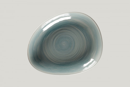 Assiette coupe creuse triangulaire Saphire porcelaine vitrifiée 27,8x22,7 cm Rakstone Spot Rak