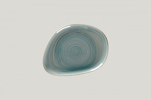 Assiette coupe plate triangulaire Saphire porcelaine vitrifiée 21,9x16,5 cm Rakstone Spot Rak