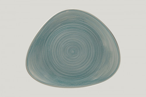 Assiette coupe plate triangulaire Saphire porcelaine vitrifiée 31,4x26,6 cm Rakstone Spot Rak