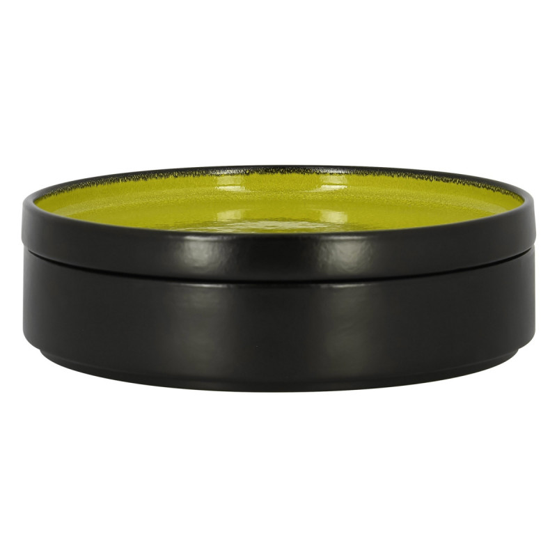 Assiette plate rond vert porcelaine vitrifiée Ø 15,7 cm Fire Rak