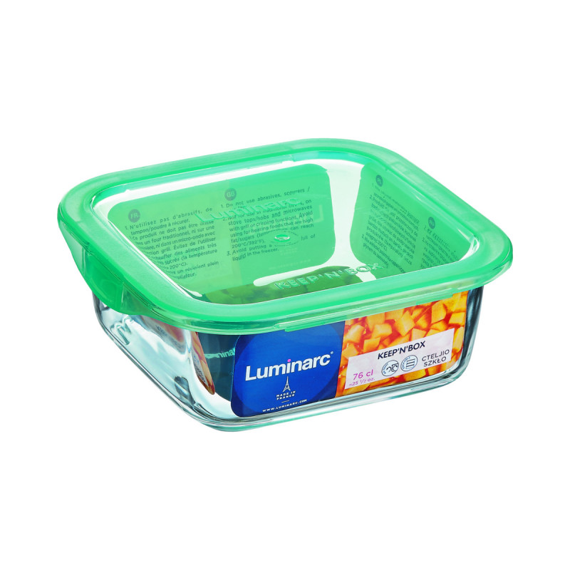 Boîte avec couvercle hermétique transparent verre trempé 12 cm Keep'n Box Luminarc