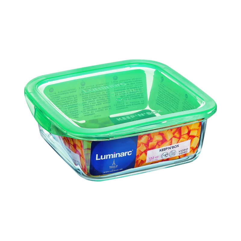 Boîte avec couvercle hermétique transparent verre trempé 14,9 cm Keep'n Box Luminarc
