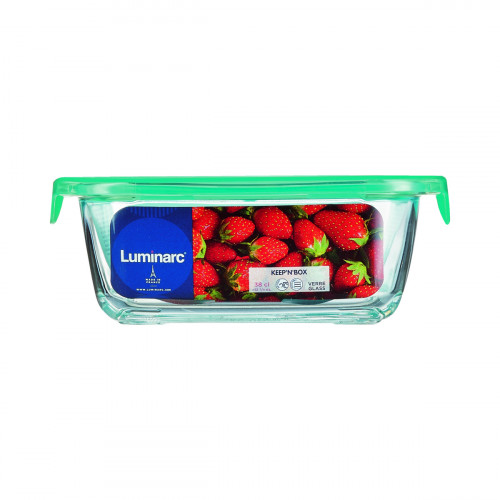 Boîte avec couvercle hermétique rectangulaire transparent verre trempé 20,5 cm Keep'n Box Luminarc