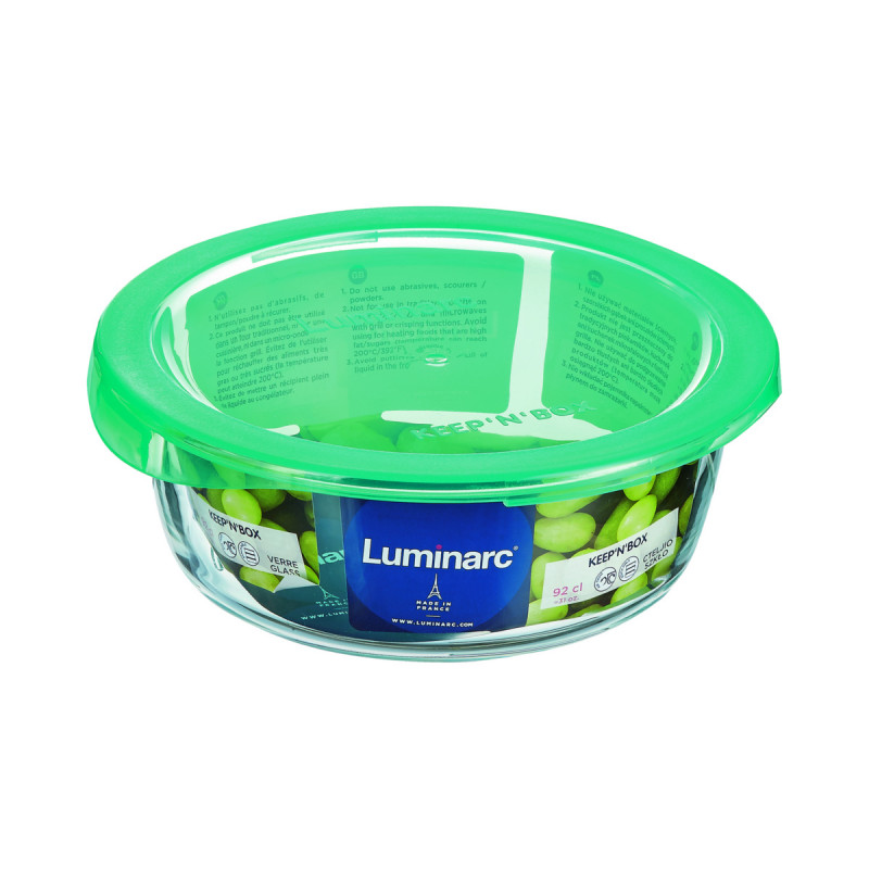 Boîte avec couvercle hermétique rond transparent verre trempé Ø 17,5 cm Keep'n Box Luminarc