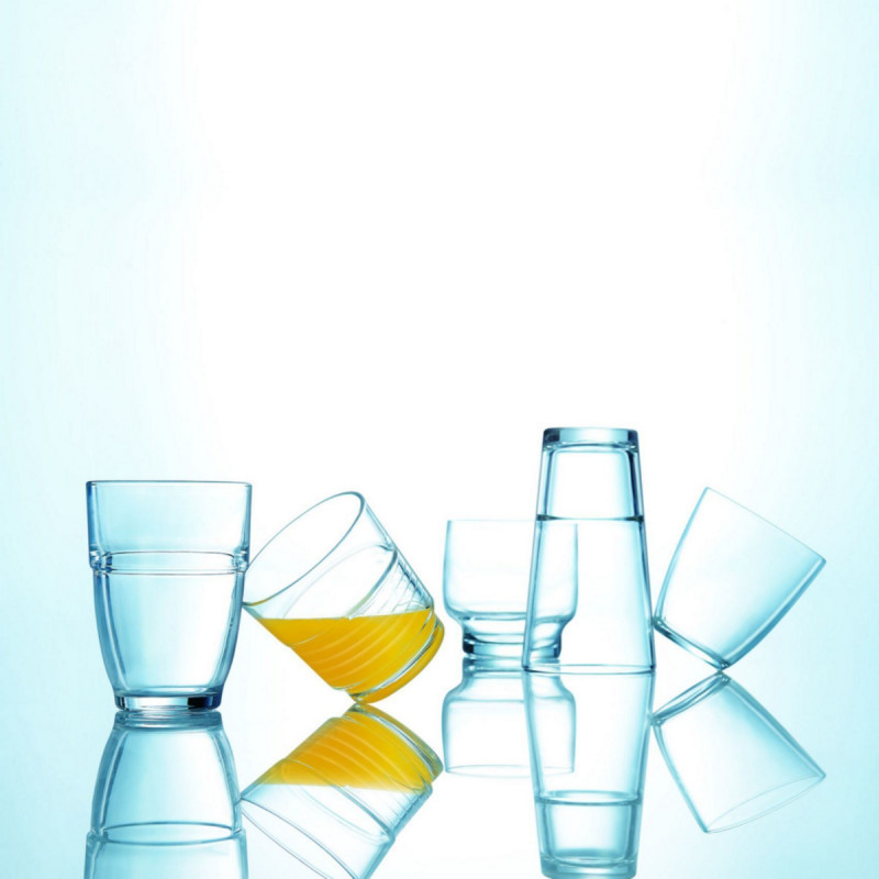 Gobelet forme basse verre trempé 25 cl Spirale Arcoroc