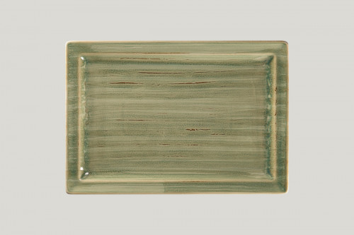 Assiette plate rectangulaire Emerald porcelaine vitrifiée 33,6x23,2 cm Rakstone Spot Rak