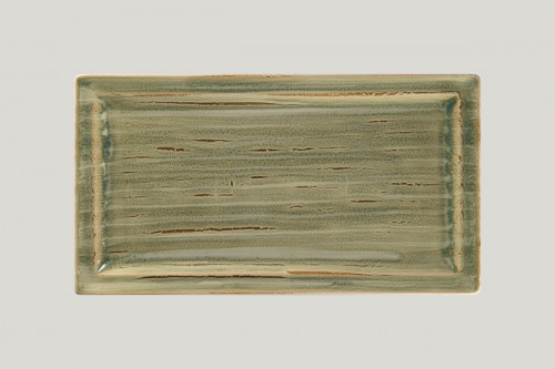 Assiette plate rectangulaire Emerald porcelaine vitrifiée 38,5x21 cm Rakstone Spot Rak