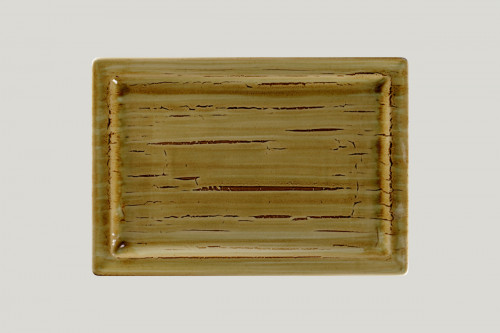 Assiette coupe plate rectangulaire Garnet porcelaine vitrifiée 33,6x23,2 cm Rakstone Spot Rak