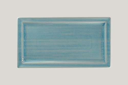 Assiette plate rectangulaire Saphire porcelaine vitrifiée 38,5x21 cm Rakstone Spot Rak
