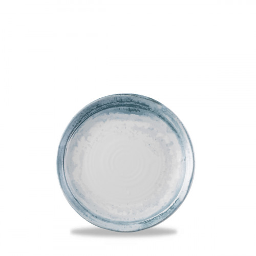 Assiette plate organique bleu porcelaine vitrifiée Ø 23 cm Finca Limestone Dudson