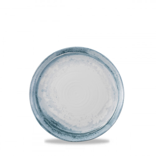Assiette plate organique bleu porcelaine vitrifiée Ø 29 cm Finca Limestone Dudson