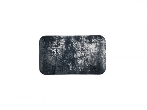 Assiette organique noir porcelaine vitrifiée 27x16 cm Urban Dudson