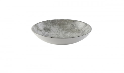 Assiette coupe creuse rond gris porcelaine vitrifiée Ø 24,8 cm Urban Dudson