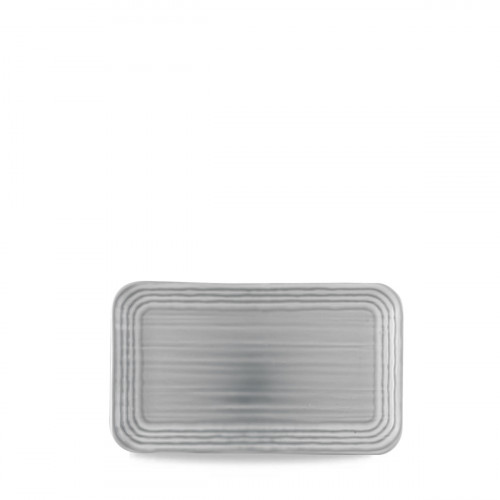Assiette organique gris porcelaine vitrifiée 27x16 cm Harvest Norse Dudson