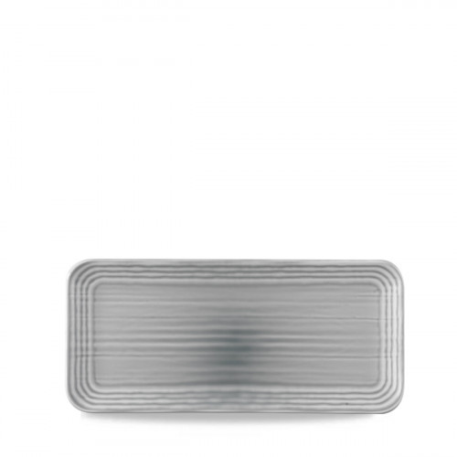 Assiette organique gris porcelaine vitrifiée 35x16 cm Harvest Norse Dudson