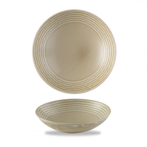 Assiette coupe creuse rond Linen porcelaine vitrifiée Ø 18 cm Harvest Norse Dudson