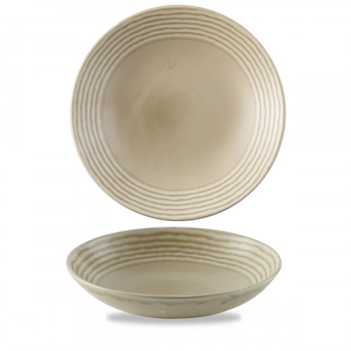 Assiette coupe creuse rond Linen porcelaine vitrifiée Ø 24,8 cm Harvest Norse Dudson