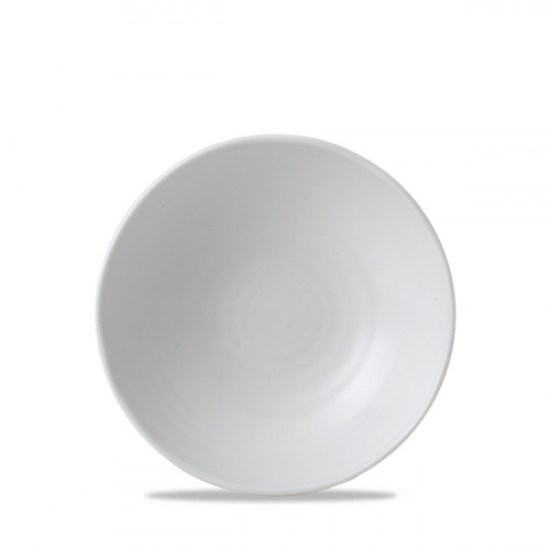 Assiette plate organique blanc porcelaine vitrifiée Ø 16 cm White Dudson