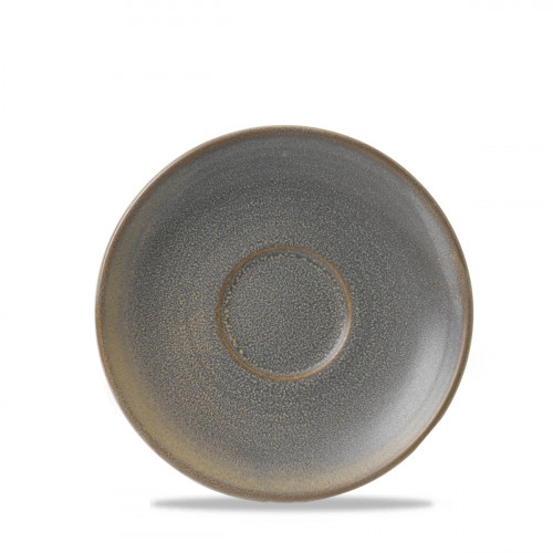 Sous tasse à café rond gris porcelaine Ø 16,2 cm Evo Granite Dudson