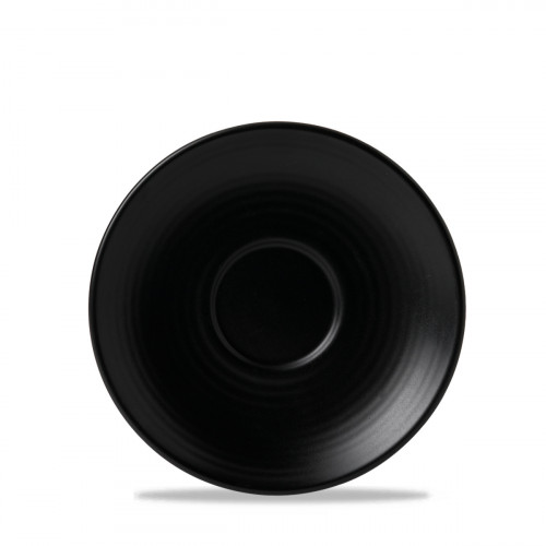 Sous tasse à café rond noir porcelaine Ø 16,2 cm Evo Jet Dudson