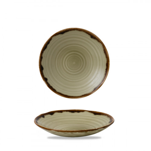 Assiette creuse organique Linen porcelaine vitrifiée Ø 21 cm Harvest Dudson
