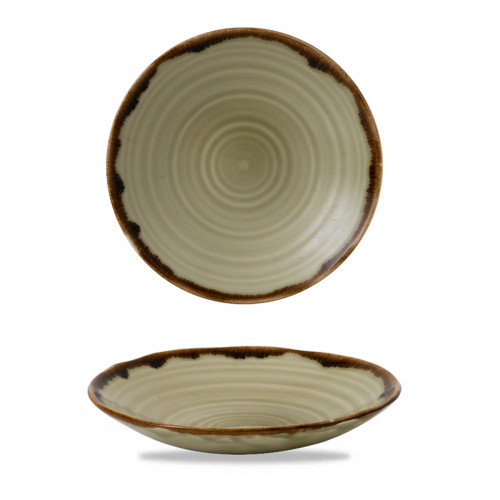 Assiette creuse organique Linen porcelaine vitrifiée Ø 25 cm Harvest Dudson