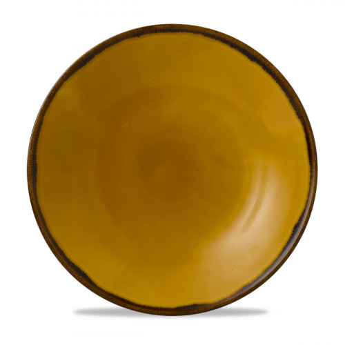 Assiette coupe plate rond Mustard porcelaine vitrifiée Ø 28,8 cm Harvest Dudson