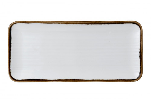 Assiette organique Natural porcelaine vitrifiée 27x16 cm Harvest Dudson