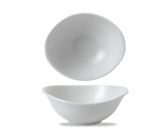Saladier ovale blanc porcelaine vitrifiée 17,4 cm White Dudson