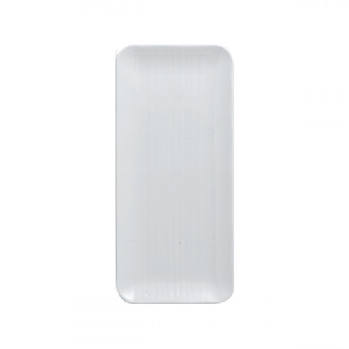 Assiette organique blanc porcelaine vitrifiée 35x16 cm White Dudson