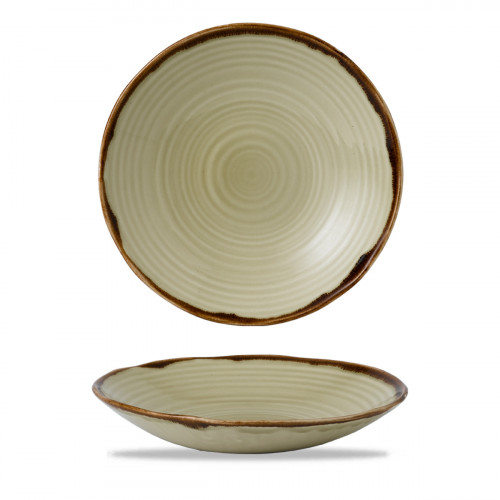 Assiette creuse organique Linen porcelaine vitrifiée Ø 28 cm Harvest Dudson